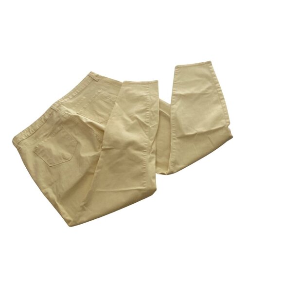 NWT L'AGENCE High Rise Skinny Margot  Yellow Cotton Jeans Size 32 - Picture 8 of 8